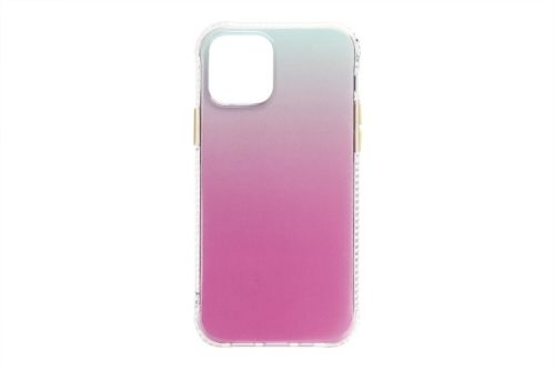 SZÍNÁTMENETES TPU SZÉLŰ PC TOK IPHONE 12 MINI 5.4 PINK-ZÖLD