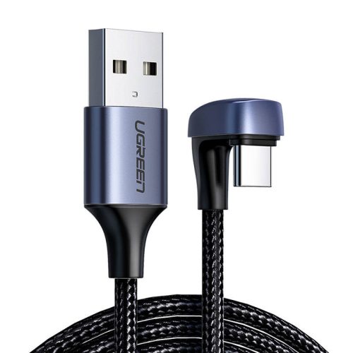 Angle kábel USB2.0 Male to USB-C UGREEN 3A, 2m (black)