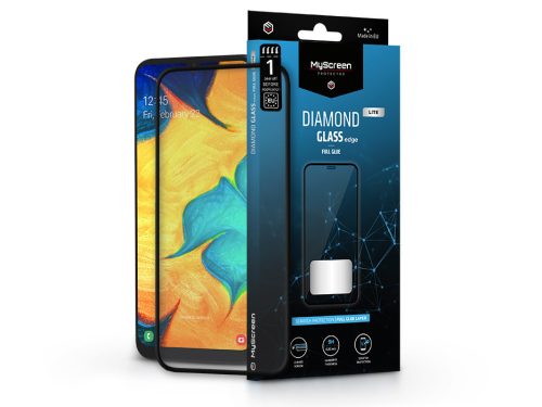 Samsung A305F Galaxy A30/A30s/A20/A50/M30 edzett üveg képernyővédő fólia - MyScreen Protector Diamond Glass Lite Edge2.5D Full Glue - black