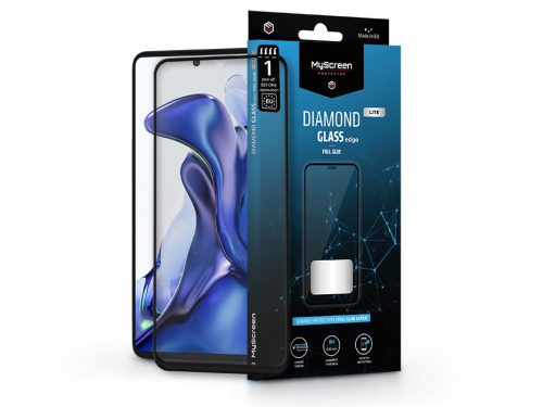 Xiaomi 11T/11T Pro edzett üveg képernyővédő fólia - MyScreen Protector Diamond Glass Lite Edge2.5D Full Glue - black