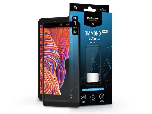 Samsung G525F Galaxy Xcover 5 edzett üveg képernyővédő fólia - MyScreen Protector Diamond Glass Lite Edge2.5D Full Glue - black