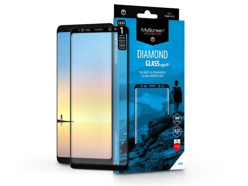 Samsung N950F Galaxy Note 8 edzett üveg képernyővédő fólia ívelt kijelzőhöz - MyScreen Protector Diamond Glass Edge3D - black