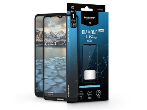 Nokia 2.4 edzett üveg képernyővédő fólia - MyScreen Protector Diamond Glass Lite Edge2.5D Full Glue - black