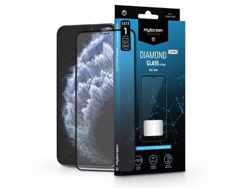 Apple iPhone XS Max/11 Pro Max edzett üveg képernyővédő fólia - MyScreen Protector Diamond Glass Lite Edge2.5D Full Glue - black