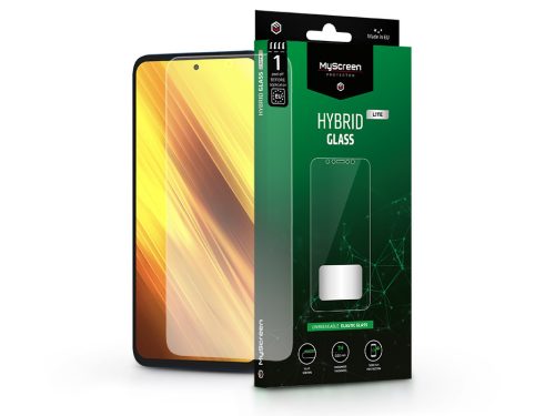 Xiaomi Poco X3/X3 Pro rugalmas üveg képernyővédő fólia - MyScreen Protector Hybrid Glass Lite - transparent