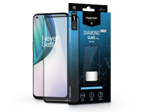 OnePlus Nord N10 5G/N200 5G edzett üveg képernyővédő fólia - MyScreen Protector Diamond Glass Lite Edge2.5D Full Glue - black