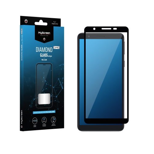 Xiaomi Redmi 9 edzett üveg képernyővédő fólia - MyScreen Protector Diamond Glass Lite Edge2.5D Full Glue - black