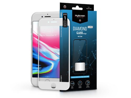 Apple iPhone 7/iPhone 8/SE 2020/SE 2022 edzett üveg képernyővédő fólia -        MyScreen Protector Diamond Glass Lite Edge2.5D Full Glue - white