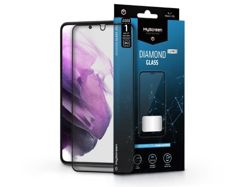 Samsung G996F Galaxy S21+ edzett üveg képernyővédő fólia - MyScreen Protector   Diamond Glass Lite Edge2.5D - black