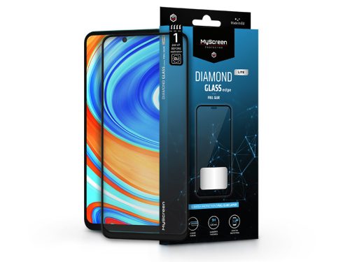 Xiaomi Redmi Note 9 Pro/Note 9S/Mi 10T Lite edzett üveg képernyővédő fólia -    MyScreen Protector Diamond Glass Lite Edge2.5D Full Glue - black