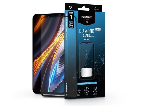 Xiaomi Poco X4 GT/X4 GT Pro edzett üveg képernyővédő fólia - MyScreen Protector Diamond Glass Lite Edge2.5D Full Glue - black