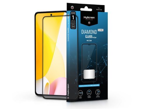 Xiaomi 12 Lite edzett üveg képernyővédő fólia - MyScreen Protector Diamond GlassLite Edge2.5D Full Glue - black