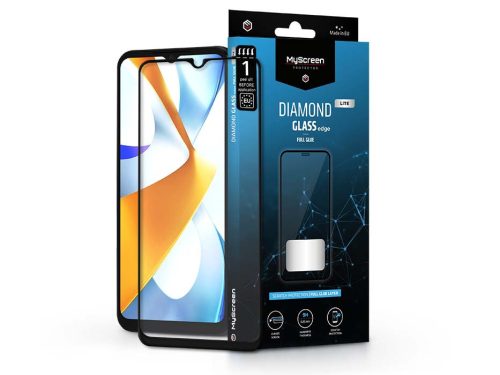 Xiaomi Poco C40 edzett üveg képernyővédő fólia - MyScreen Protector Diamond     Glass Lite Edge2.5D Full Glue - black