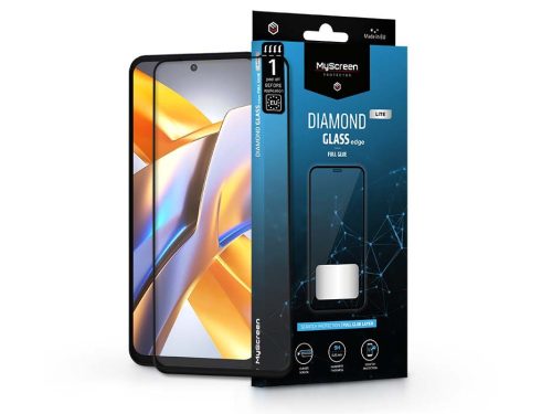 Xiaomi Poco M5s edzett üveg képernyővédő fólia - MyScreen Protector Diamond     Glass Lite Edge2.5D Full Glue - black