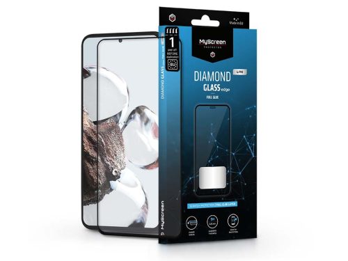 Xiaomi 12T/12T Pro edzett üveg képernyővédő fólia - MyScreen Protector Diamond  Glass Lite Edge2.5D Full Glue - black