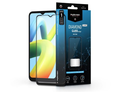 Xiaomi Redmi A1 edzett üveg képernyővédő fólia - MyScreen Protector Diamond     Glass Lite Edge2.5D Full Glue - black