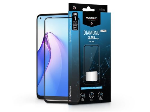 Oppo Reno8 5G rugalmas edzett üveg képernyővédő fólia - MyScreen Protector      Diamond Glass Lite Edge2.5D Full Glue - black