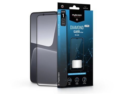 Xiaomi 13 edzett üveg képernyővédő fólia - MyScreen Protector Diamond Glass LiteEdge2.5D Full Glue - black