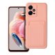 Xiaomi Redmi Note 12 5G/Poco X5 5G szilikon hátlap kártyatartóval - Card Case - pink