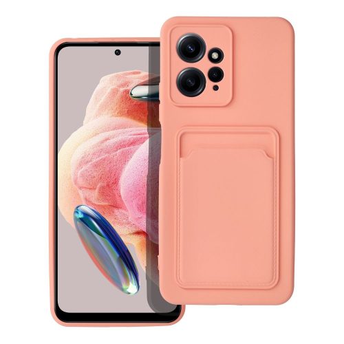 Xiaomi Redmi Note 12 4G szilikon hátlap kártyatartóval - Card Case - pink