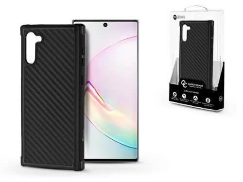 Samsung N970F Galaxy Note 10 szilikon hátlap - Roar Carbon Armor Ultra-Light Soft Case - fekete