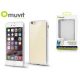 Apple iPhone 6 Plus/6S Plus hátlap - Muvit Frame TPU  - clear/silver