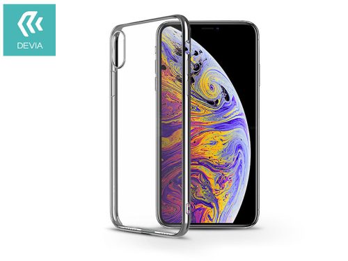 Apple iPhone XS Max hátlap - Devia Glitter - silver