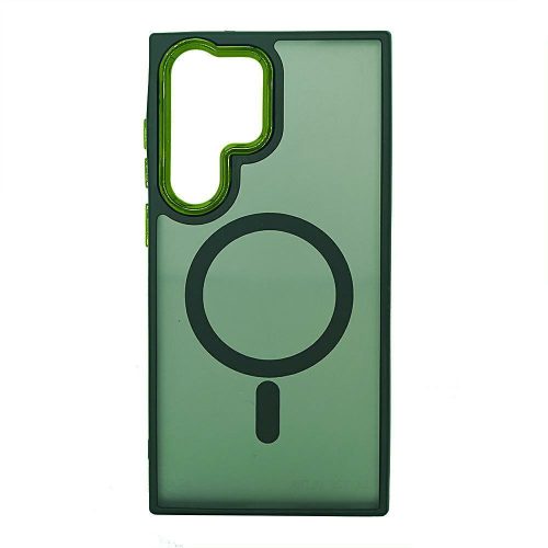 Megsafe Samsung S911 Galaxy S23 (2023) TPU/PC tok (vezetéknélküli töltéshez) zöld