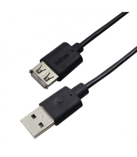 Astrum USB (Apa) - USB (Anya) 2.0 hosszabbító kábel 3.0M fekete UE203