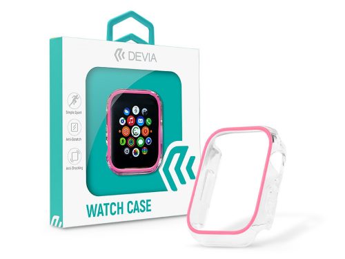 Apple Watch szilikon védőtok - Devia Luminous Series Shockproof Case For iWatch - 40 mm - peach