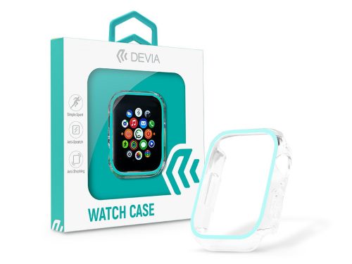 Apple Watch szilikon védőtok - Devia Luminous Series Shockproof Case For iWatch - 44 mm - blue green