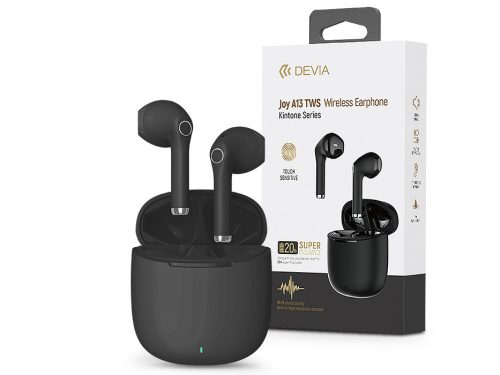 Devia TWS Bluetooth sztereó headset v5.1 + töltőtok - Devia Joy A13 Series True Wireless Earphones with Charging Case - fekete