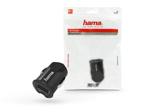 HAMA szivargyújtó töltő adapter USB-A bemenettel - 12W - HAMA Picco Car Charger - fekete