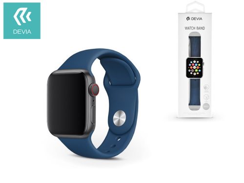 Apple Watch lyukacsos sport szíj - Devia Deluxe Series Sport Band - 42/44/45/49 mm -  blue