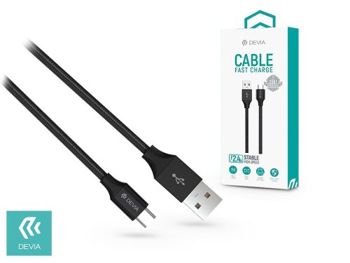 USB - USB Type-C adat- és töltőkábel 1 m-es vezetékkel - Devia Gracious USB     Type-C Cable Fast Charge - 5V/2.4A - black