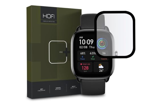 HOFI Hybrid Pro+ Glass üveg képernyővédő fólia - Xiaomi Amazfit GTS 4 Mini -    black