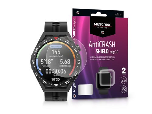 Huawei Watch GT 3 SE ütésálló képernyővédő fólia - MyScreen Protector AntiCrash Shield Edge3D - 2 db/csomag - transparent