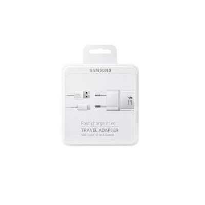 BLISZTERES Samsung EP-TA20EWE gyári hálózati fehér gyorstöltő 2A EP-DW700CWE fehér gyári Type-c adatkábellel 1.5m 15W