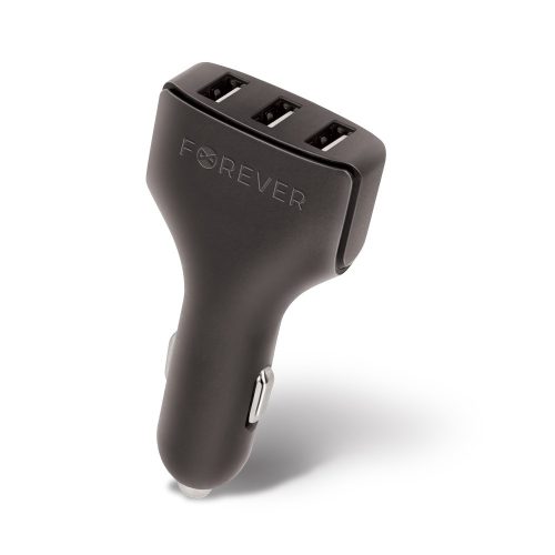 Forever CC-05 szivargyújtó töltő 3x USB foglalattal, (Max 4.8A) 24W