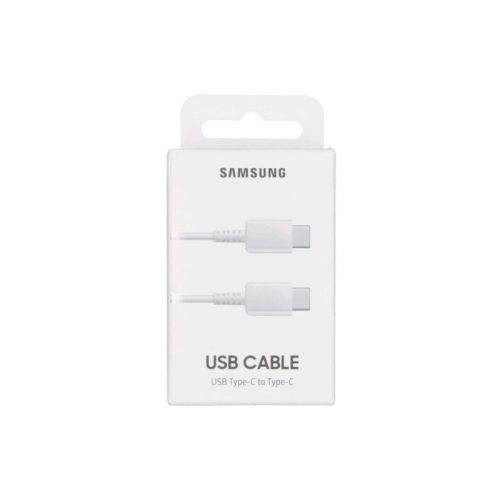 Bliszteres Samsung EP-DA705BWEGWW fehér gyári Type-C - Type-C adatkábel 1.0m