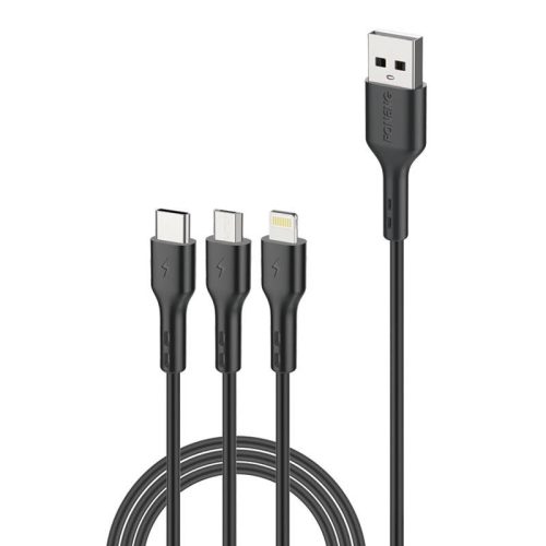 Kabel USB Foneng X36 3w1 (czarny)