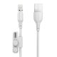 Kabel USB z magnesem Foneng X62 3w1 (biały)