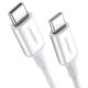 UGREEN US264 Type C to Type C Cable, 60W, 0.5m (white)