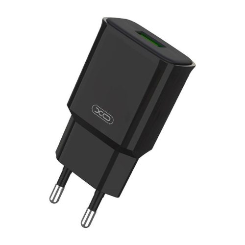 Wall charger XO L92D, 1x USB, 18W, QC 3.0 (black)