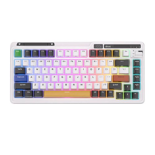 Mechanical keyboard Royal Kludge KZZI K75 pro RGB, Moment Switch (black and white)