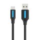 Kabel ładowania USB-A 2.0 do USB-C Vention COKBC, 0,25m (czarny)