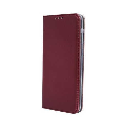 Smart magnet Honor Magic 6 Lite / X50 5G oldalra nyíló mágneses könyv tok szilikon belsővel burgundy