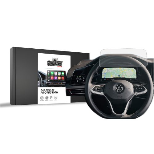 GrizzGlass CarDisplay kijelzővédő fólia - Volkswagen Golf 8 Digital Cockpit 10,25" 2020