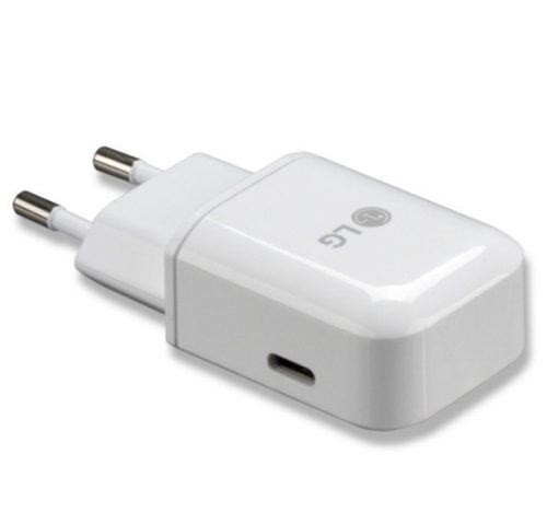 LG gyári hálózati fehér gyors töltőfej 3A (MCS-N04ER) USB-C csatlakozóval 15W