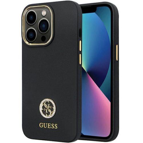 Guess GUHCP13LM4DGPK Apple iPhone 13/13 Pro hardcase Silicone Logo Strass 4G black